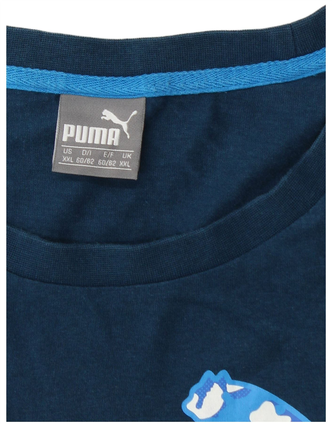PUMA Grafisk T-shirt top til mænd 2XL marineblå