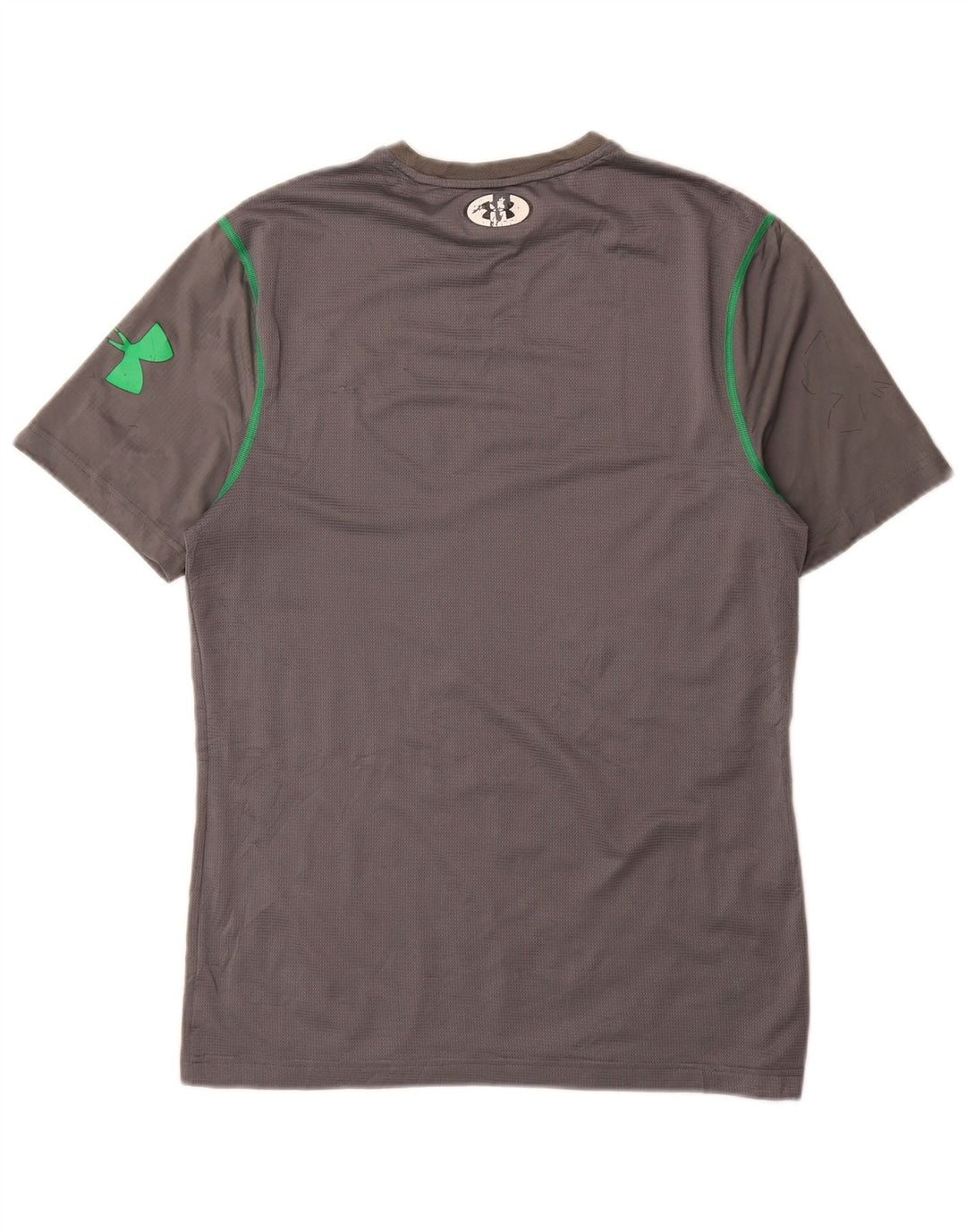 Under Armour Herre Heat Gear T-Shirt Top Medium Grå Geometrisk Polyester