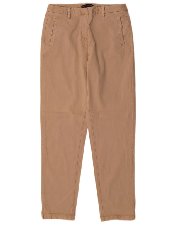 Marks & Spencer Dame Slim Chino Bukser UK 10 Small W28 L30 Beige Bomuld