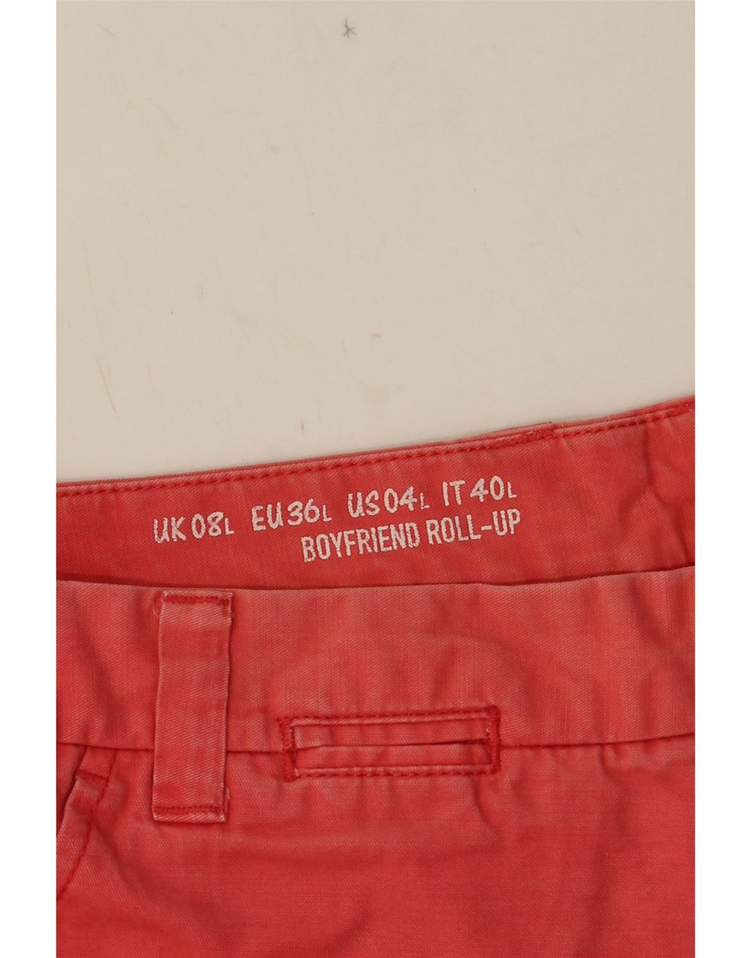 GAP Kvinder Khakis Chino Shorts UK 8 Small W32 Red