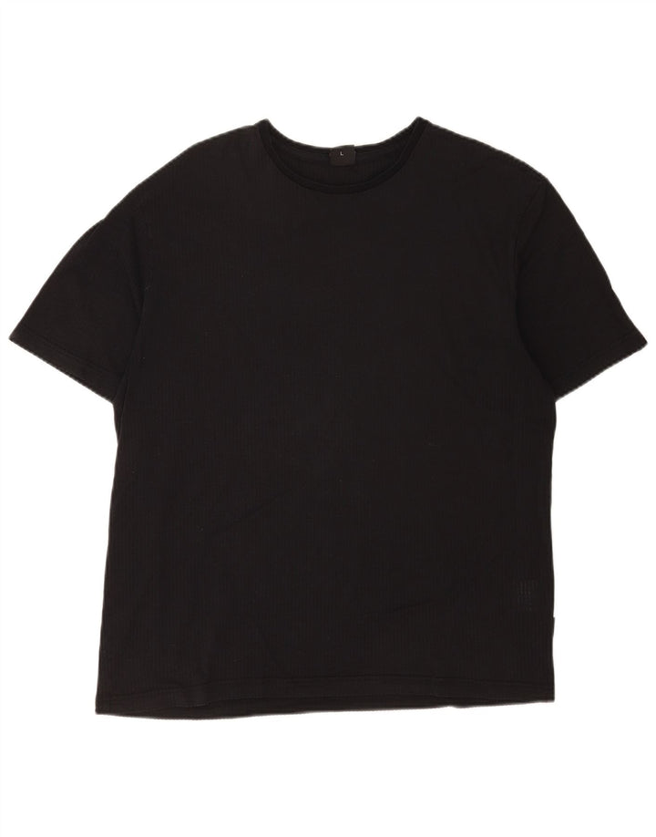 Hugo Boss Herre T-Shirt Top Stor Sort Bomuld