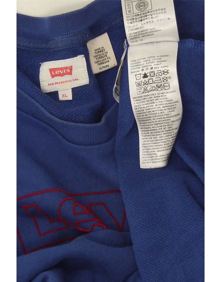 Levi's Grafisk sweatshirt til mænd XL Blå bomuld