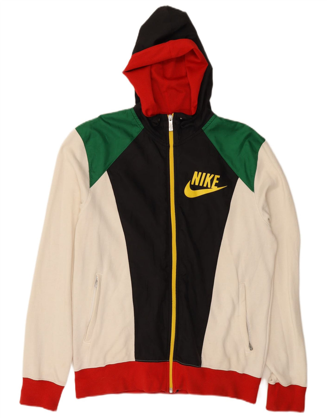 Nike Herre grafisk hættetrøjetrøje med lynlås Medium Flerfarvet Colourblock