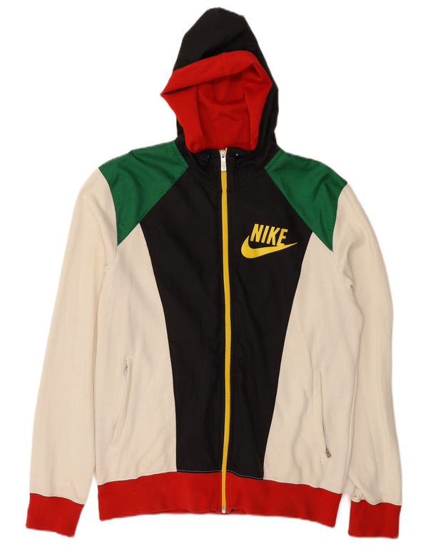 Nike Herre grafisk hættetrøjetrøje med lynlås Medium Flerfarvet Colourblock