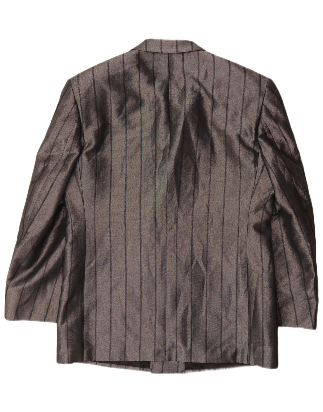 Vintage blazerjakke til mænd UK 38 mellemgrå stribet polyester