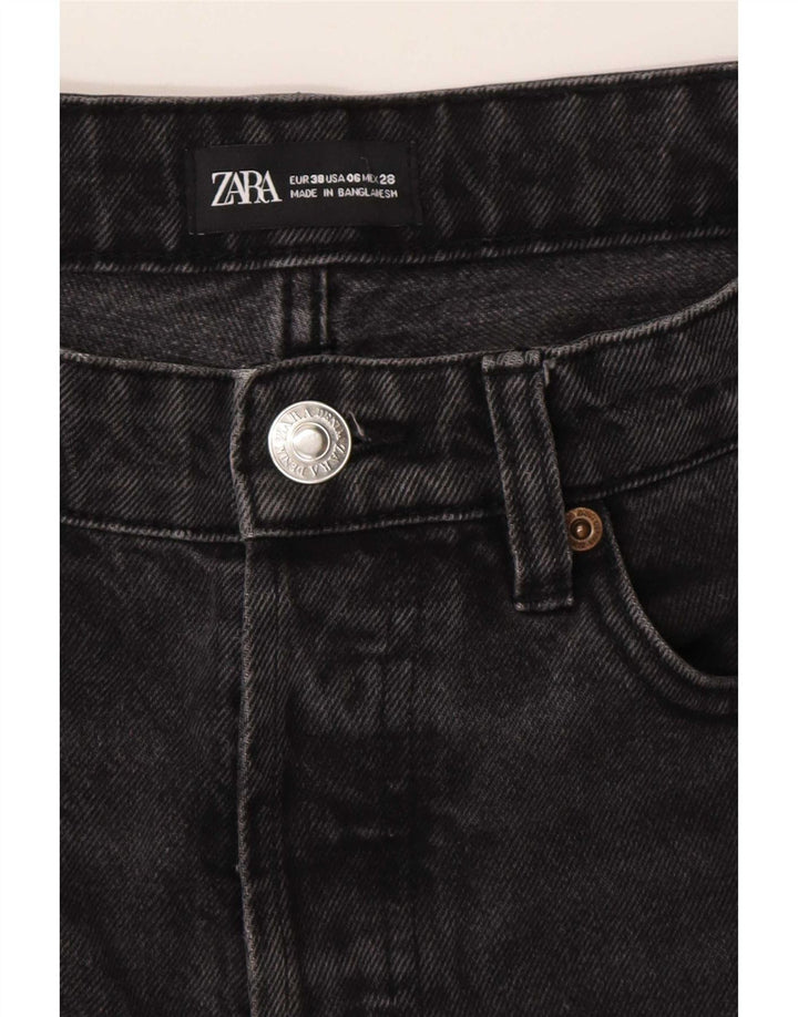 Zara Dame Straight Jeans EU 38 Small W28 L25 Grå Bomuld
