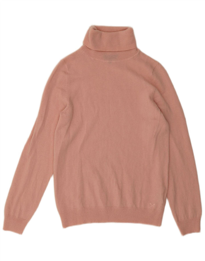 Besætningstøj Dame Rullehals Sweater UK 12 Medium Pink