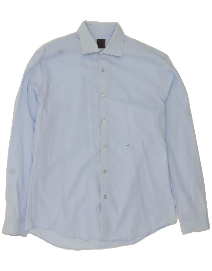 CALVIN KLEIN Mens Shirt Size 41 16 Large Blue Vintage Calvin Klein and Second-Hand Calvin Klein from Messina Hembry 