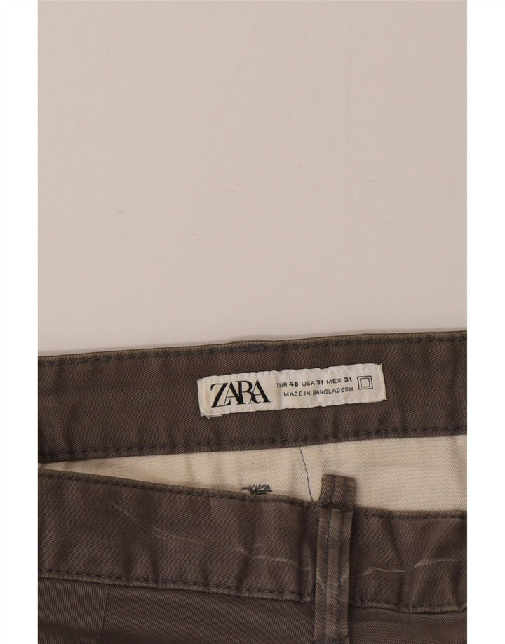 Zara Herre Chino Shorts EU 40 Medium W31 Grå