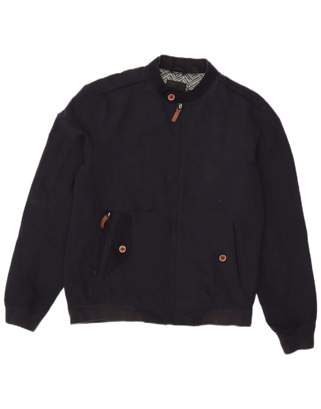 Ted Baker Bomberjakke til mænd str. 3 Medium Navyblå polyester