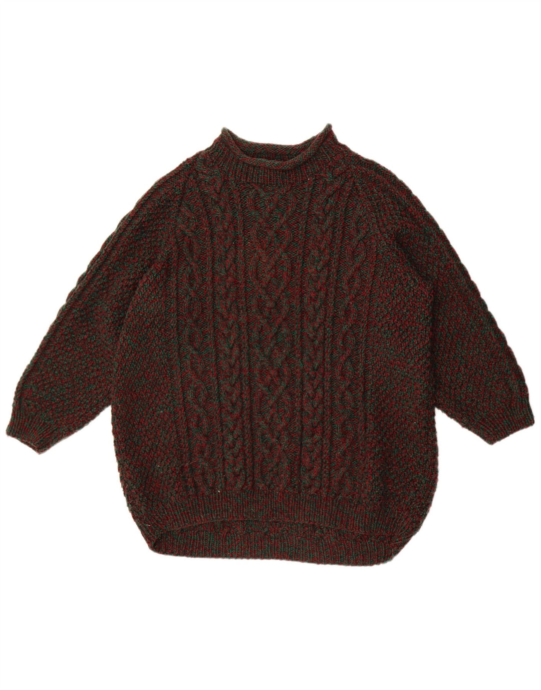 Vintage Herre Turtle Neck Jumper Sweater XL Flerfarvet Flecked