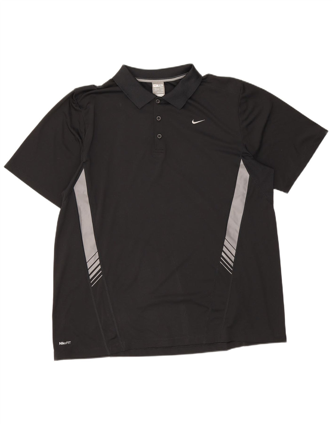 Nike Polo Shirt til mænd UK 47/48 2XL Sort Colourblock Polyester