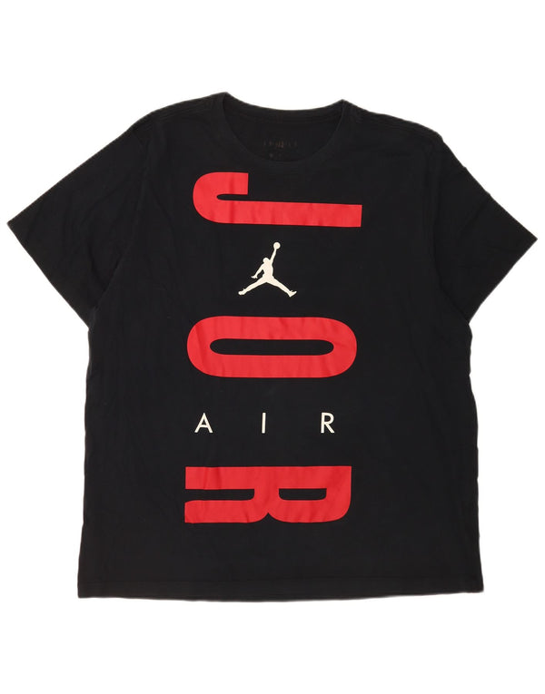 Jordan Herre grafisk T-shirt top XL sort bomuld