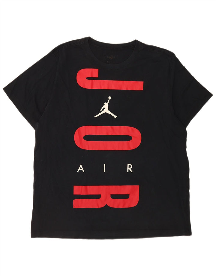 Jordan Herre grafisk T-shirt top XL sort bomuld
