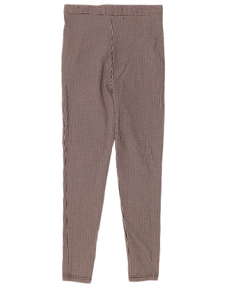 Zara skinny bukser til kvinder Medium rød Houndstooth polyester