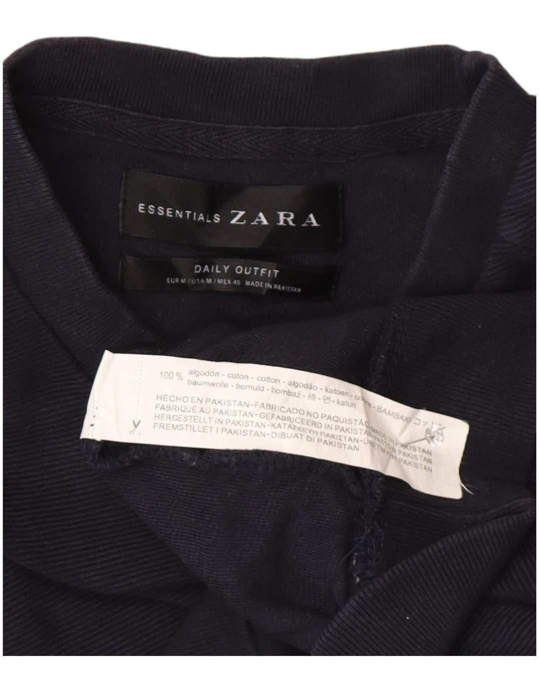 Zara Herre Cargo Shorts Medium Marineblå Bomuld