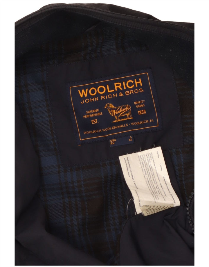 Woolrich Bomberjakke til mænd UK 40 Stor marineblå polyamid