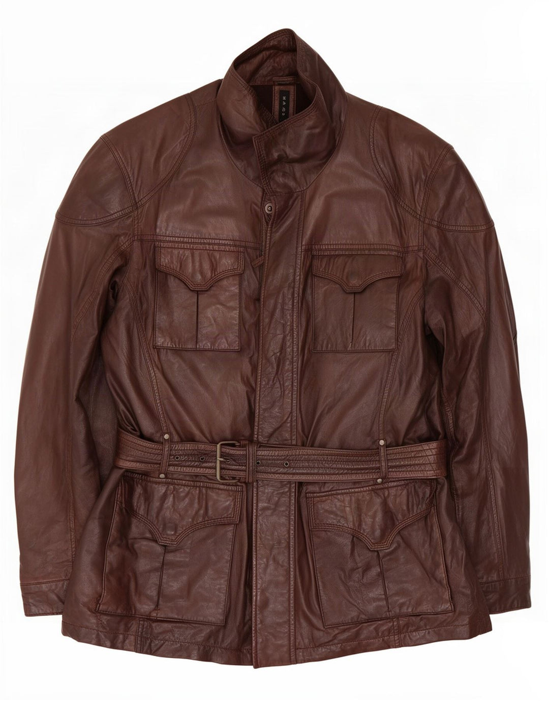 Mauritius Herre Læderjakke IT 56 3XL Brun