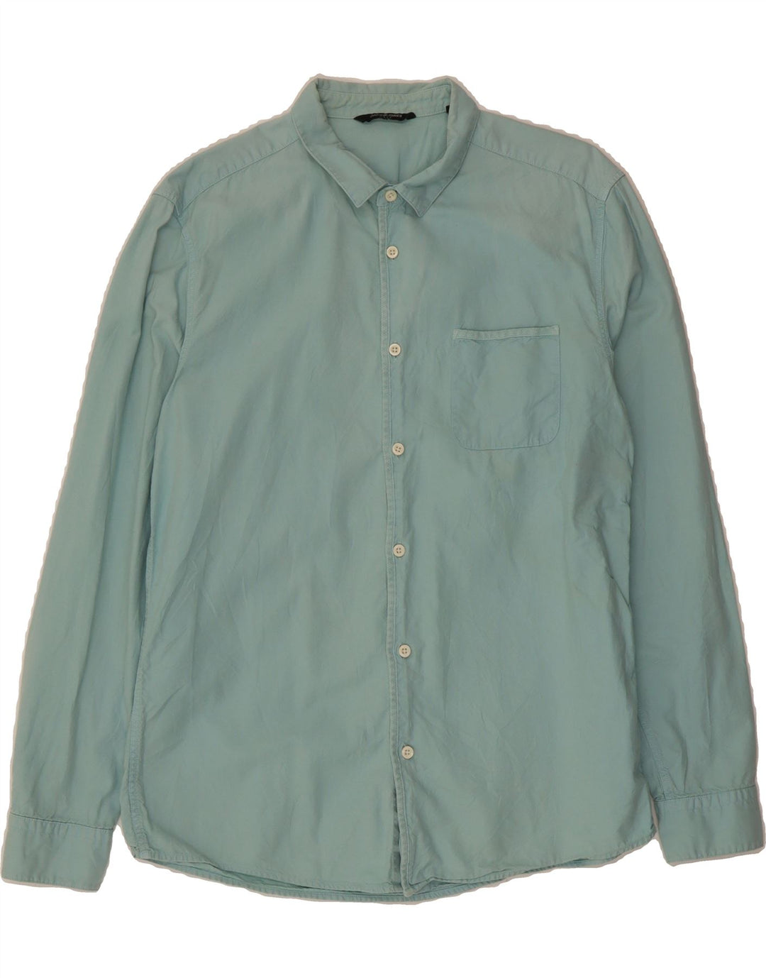 JACK & JONES Mens Shirt Size 43 XL Turquoise Vintage Jack & Jones and Second-Hand Jack & Jones from Messina Hembry 