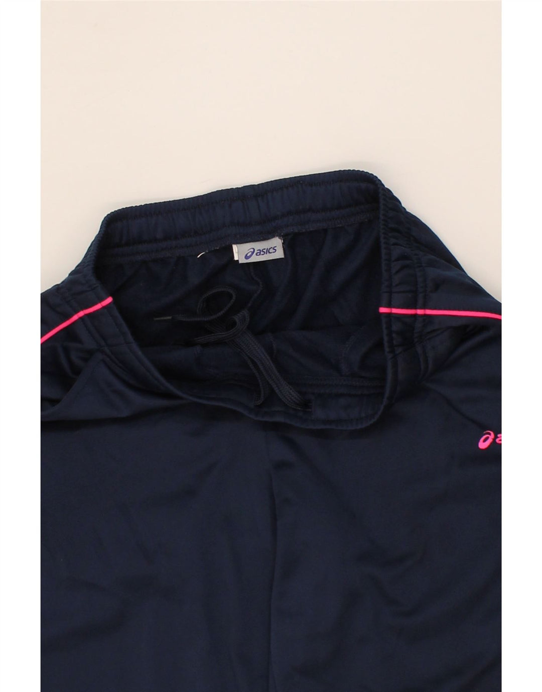 ASICS Womens Tracksuit Trousers UK 8 Small Navy Blue Polyester Vintage Asics and Second-Hand Asics from Messina Hembry 
