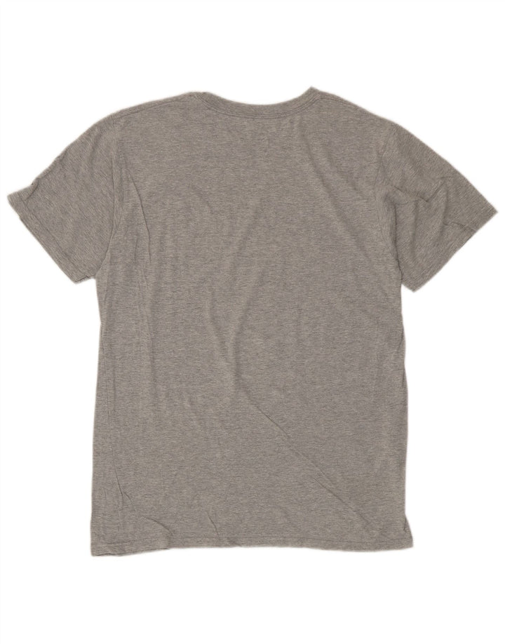ADIDAS Grafisk T-shirt til mænd, mellemgrå bomuld