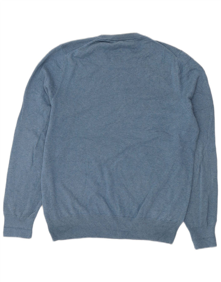 Marks & Spencer Herre sweater med rund hals, mellemblå bomuld