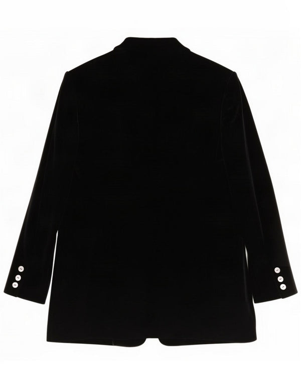 St. Bernard Womens 2 Button Velour Blazer Jacket UK 16 Large Navy Blue