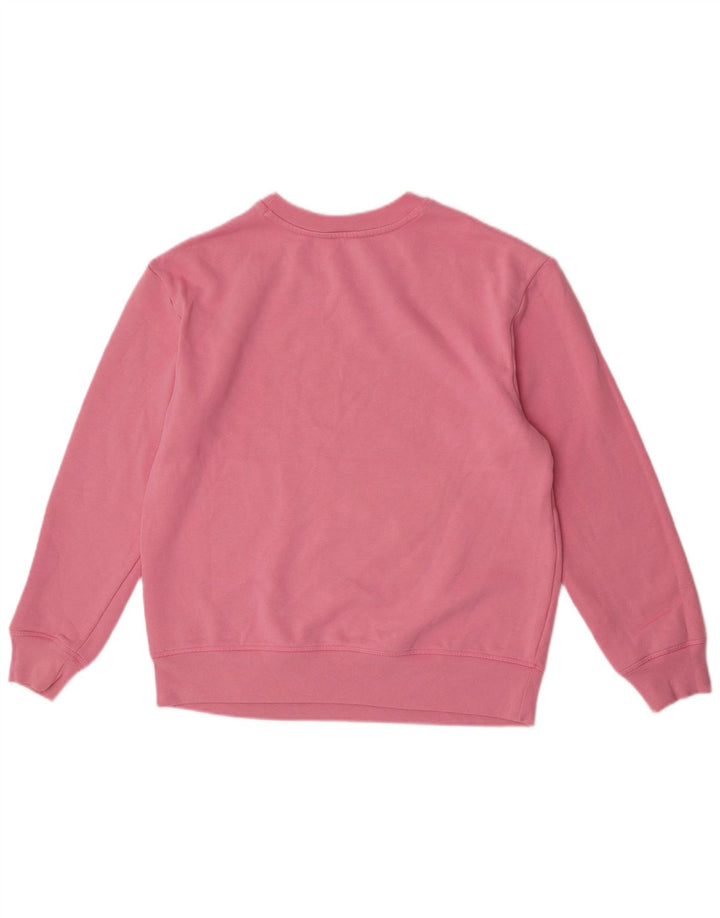 Marks & Spencer Dame Grafisk Sweatshirt Jumper UK 12 Medium Pink Bomuld