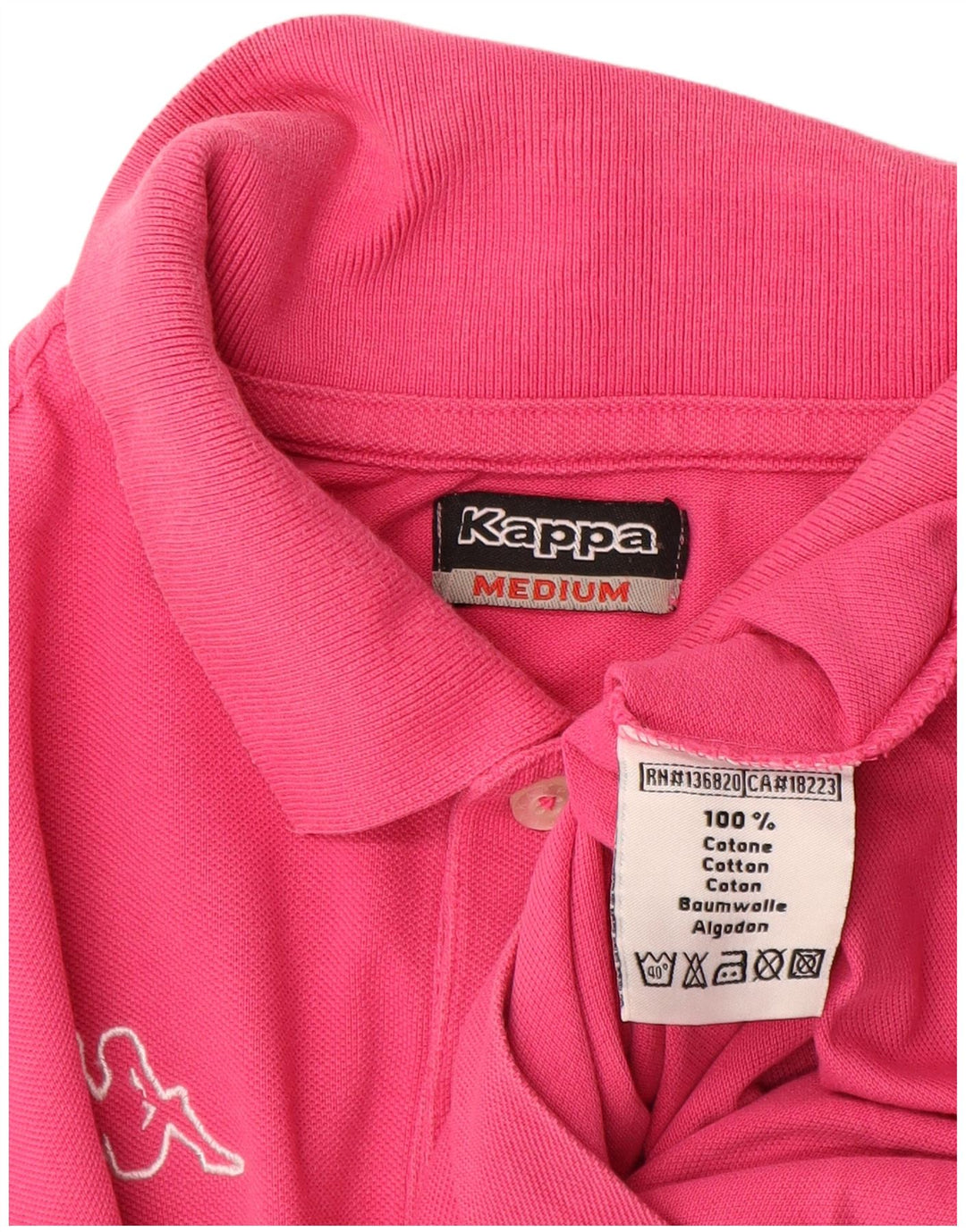 Kappa Herre grafisk poloshirt Medium Pink Bomuld
