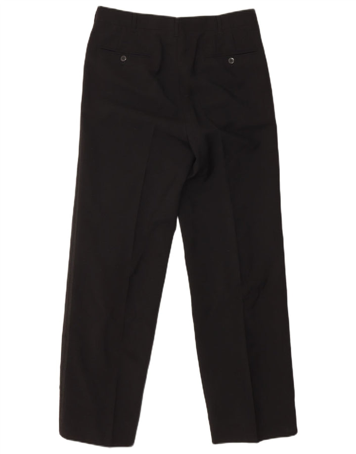 VINTAGE Herre 1 knap 2 stykke sæt IT 46 Small W29 L29 sort uld