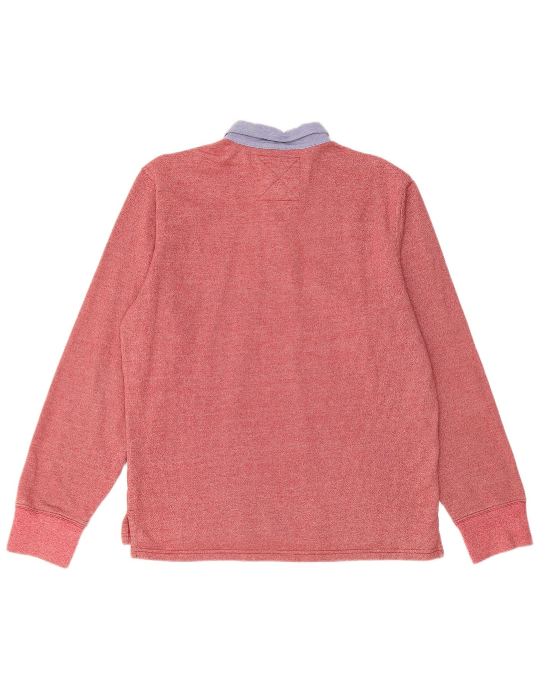 DOCKERS Langærmet rugby poloshirt til mænd Medium rød bomuld