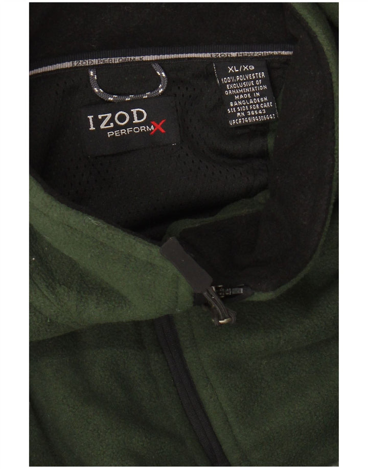 IZOD Fleecejakke til mænd UK 42 XL Khaki Polyester
