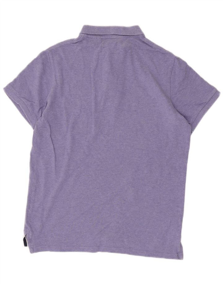 Superdry herre poloshirt Stor lilla bomuld