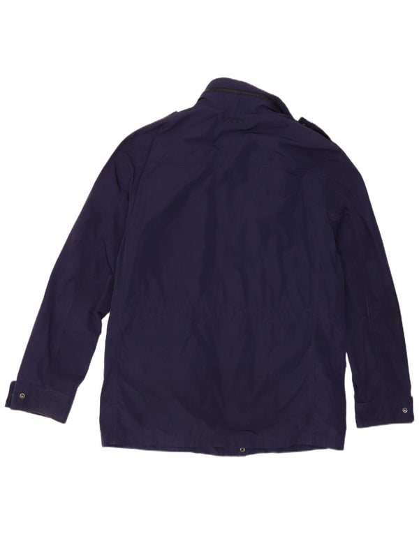 Calvin Klein Jeans Herre Hooded Utility Jacket UK 40 Large Navy Blue