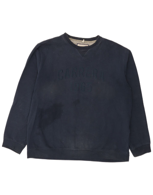 Carrera Herre Grafisk Sweatshirt Jumper 2XL Marineblå Bomuld