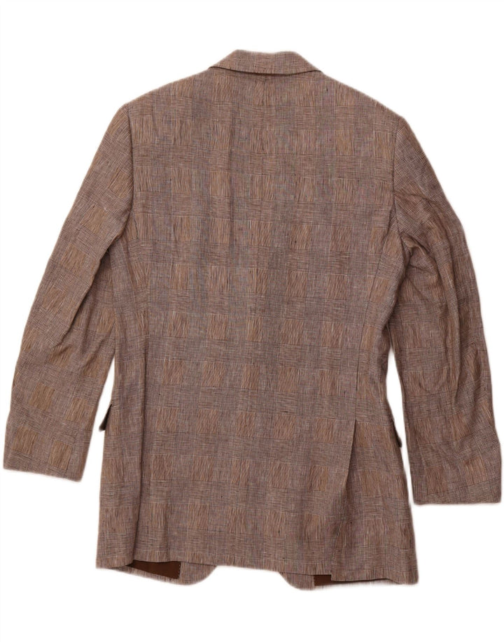 PAL ZILERI Herre 2-knaps blazerjakke IT 48 Mellemgrå ternet linned