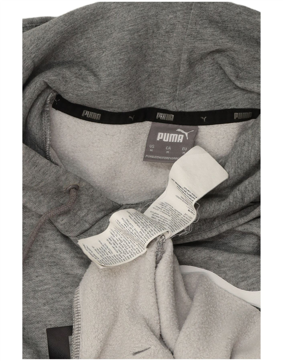 Puma Herre grafisk hættetrøje Jumper Medium Grey Flecked Bomuld