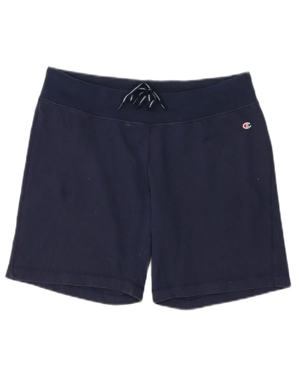 Champion Womens Sports Shorts UK 10 Small Navy Blue Sports