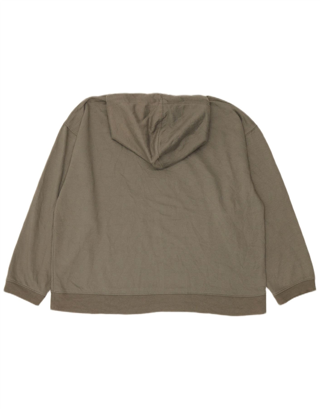 Topshop Dame Oversized Hoodie Jumper UK 16 Large Khaki Polyester