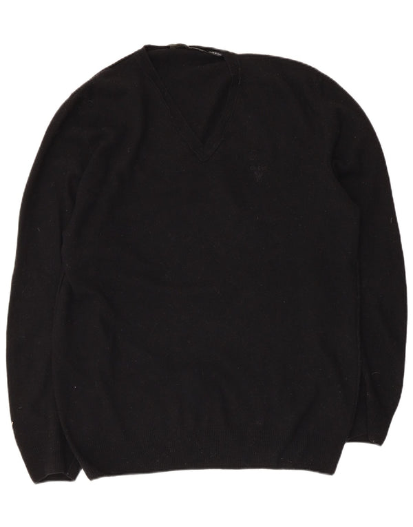 Guess By Marciano Dame V-hals sweater UK 18 XL Sort Uld