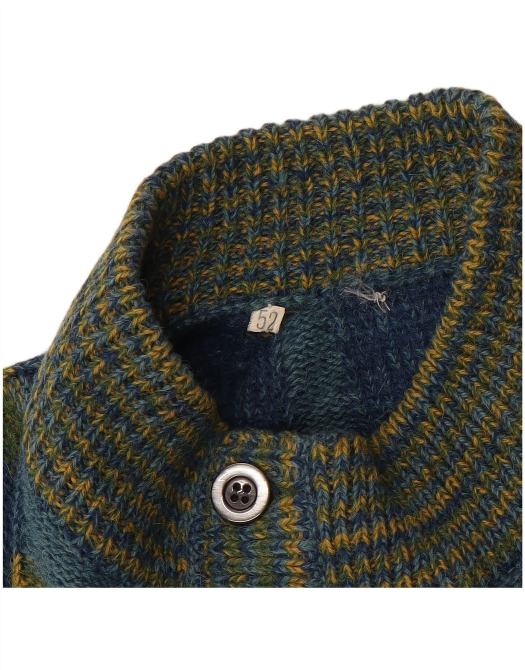 Vintage herre cardigan sweater IT 52 Stor blå ternet