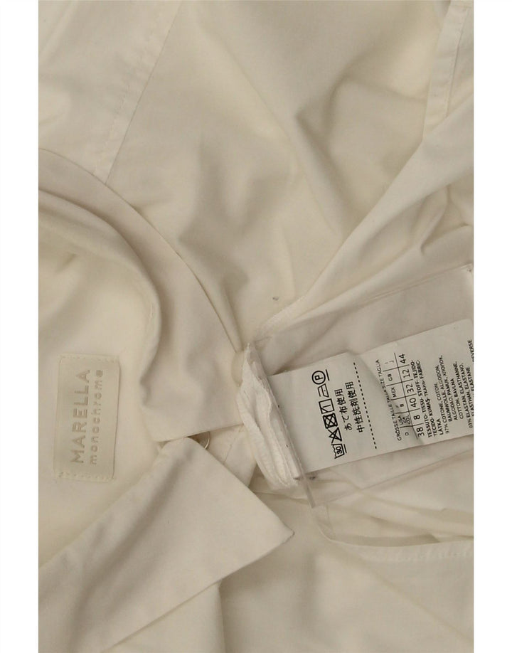 Marella Dameskjorte UK 12 Medium Hvid Bomuld