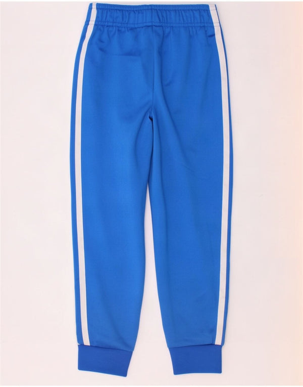Adidas Boys Tracksuit Trousers Joggers 5-6 Years Blue Polyester