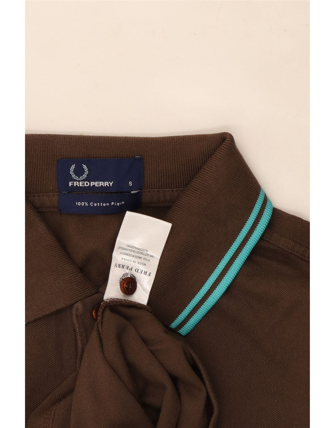 Fred Perry Langærmet herre poloskjorte lille brun bomuld