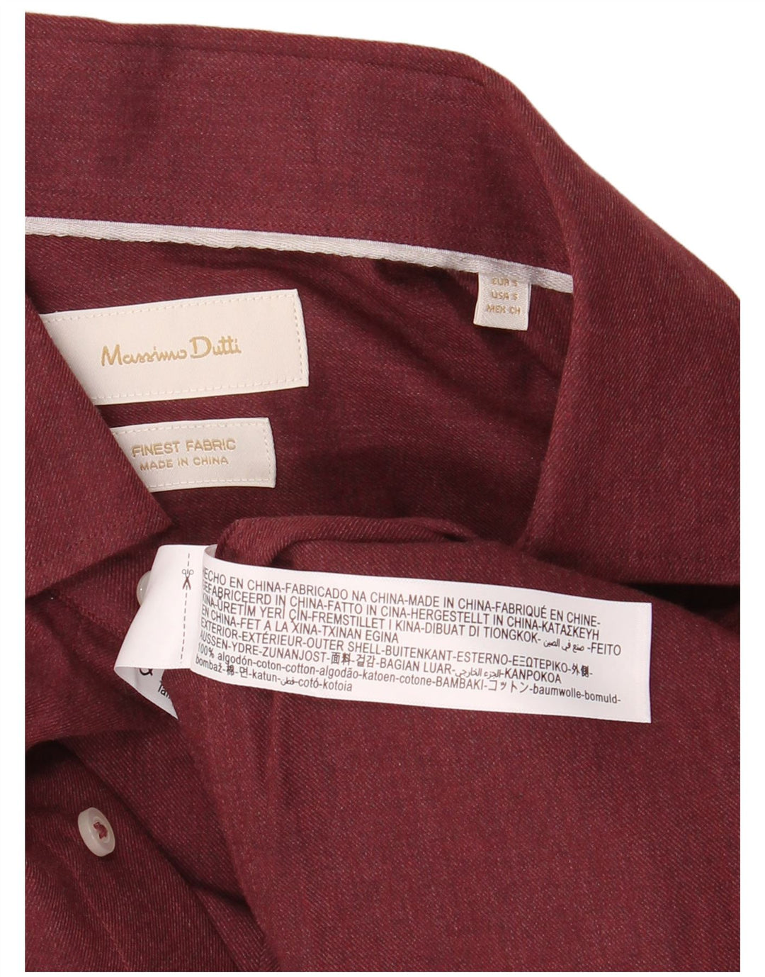 Massimo Dutti Herreskjorte Lille Bourgogne bomuld