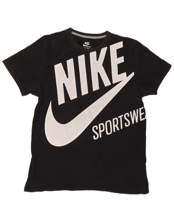 Nike Herre Slim Fit Grafisk T-Shirt Top 2XL Sort Bomuld