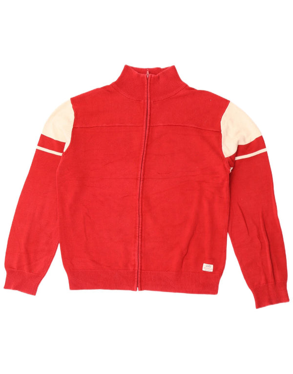 Levi's Herre Cardigan Sweater XL Rød Colourblock