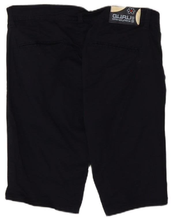 Guru Dame Chino Shorts IT 46 Large W34 Navy Blue Bomuld