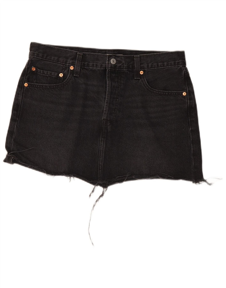 Levi's Dame Denim Nederdel W31 Medium Sort Bomuld