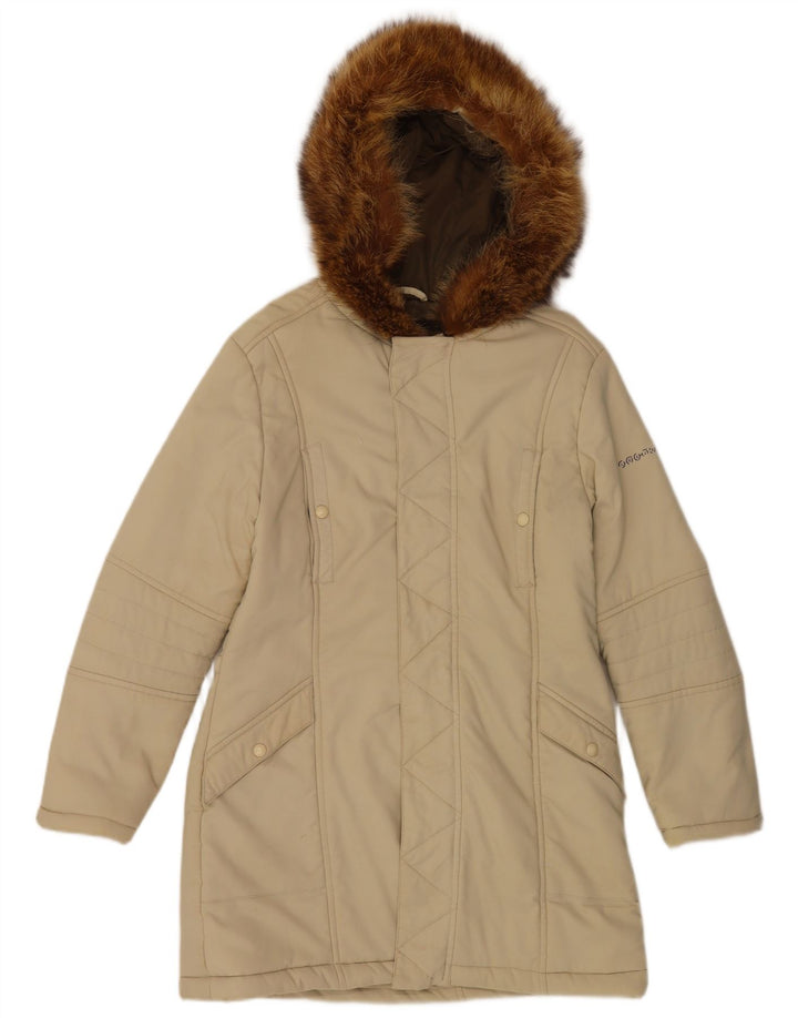 Lee Dame Hooded Polstret Frakke UK 16 Large Beige